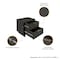 Manhattan Comfort Granville Dark Grey 5-Drawer Tall Dresser, 3-Drawer Standard Dresser and 2-Drawer Nightstand GRAN055 - alternate 5